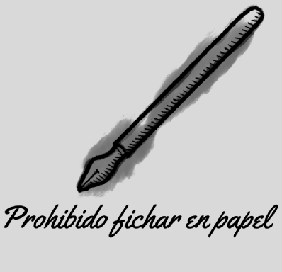 Prohibido Fichar en papel