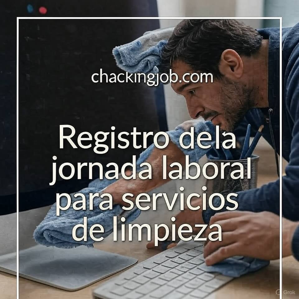 Registro de la jornada laboral para servicios de limpieza